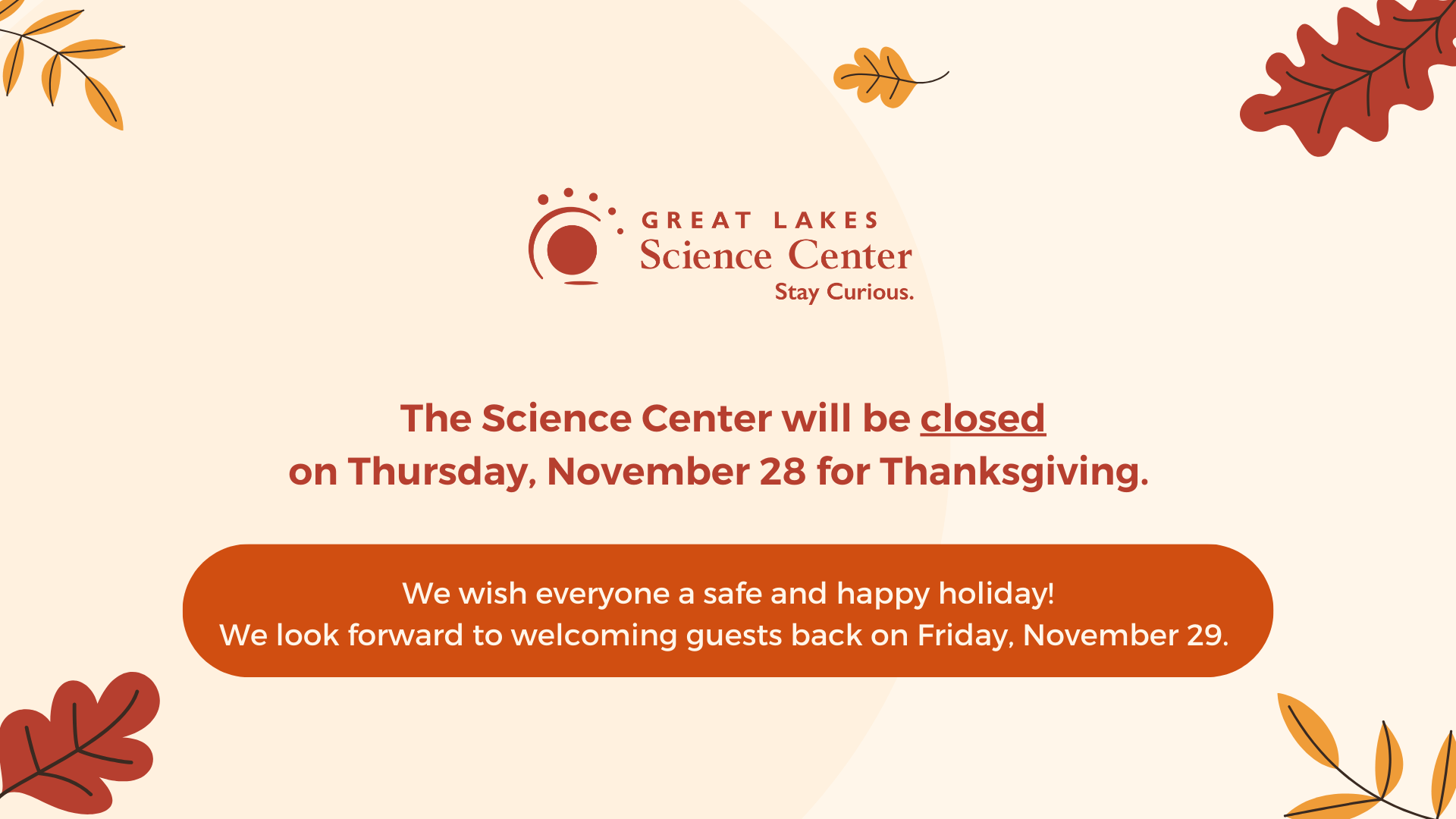 Thanksgiving Closure